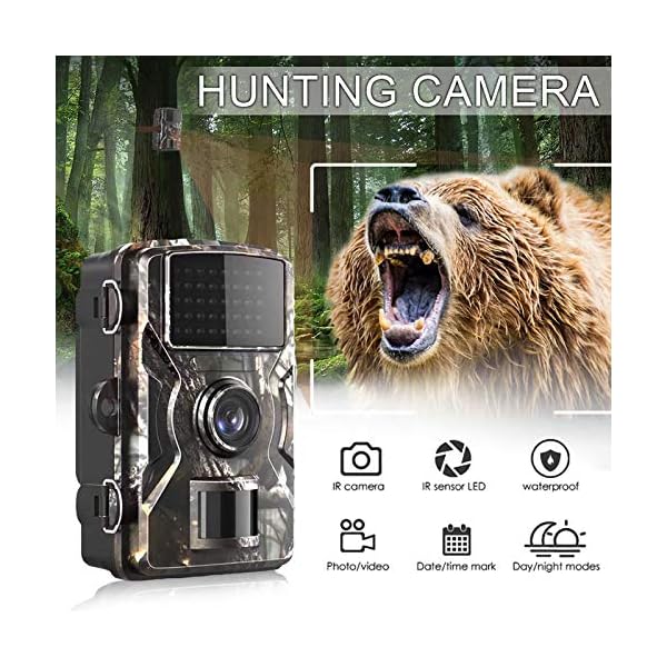 GYAM 12MP 1080P Wildkamera Nachtsicht 38 STK 940 nm IR-LEDs IP66 wasserdichte Spielkamera Bewegung aktiviert für die… – Bild 4
