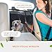 Mpow Dog Car Seat Covers with Mesh Visual Window, More Durable Scratchproof Dog Seat Cover for Back Seat with 2 Dog Seat Belts & Storage Pockets, Non-Slip Washable Dog Car Hammock for Different Cars