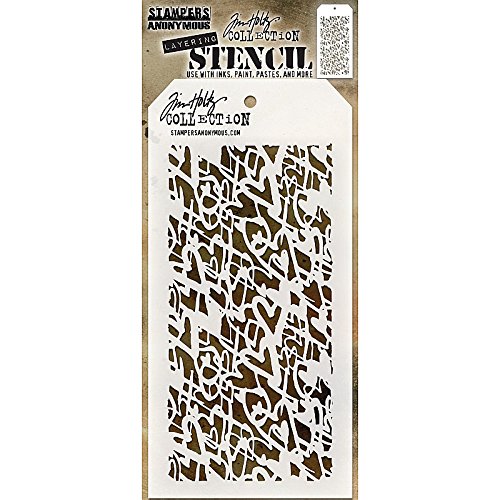 Stampers Anonymous THS073 Tim Holtz Layered Stencil 4.125