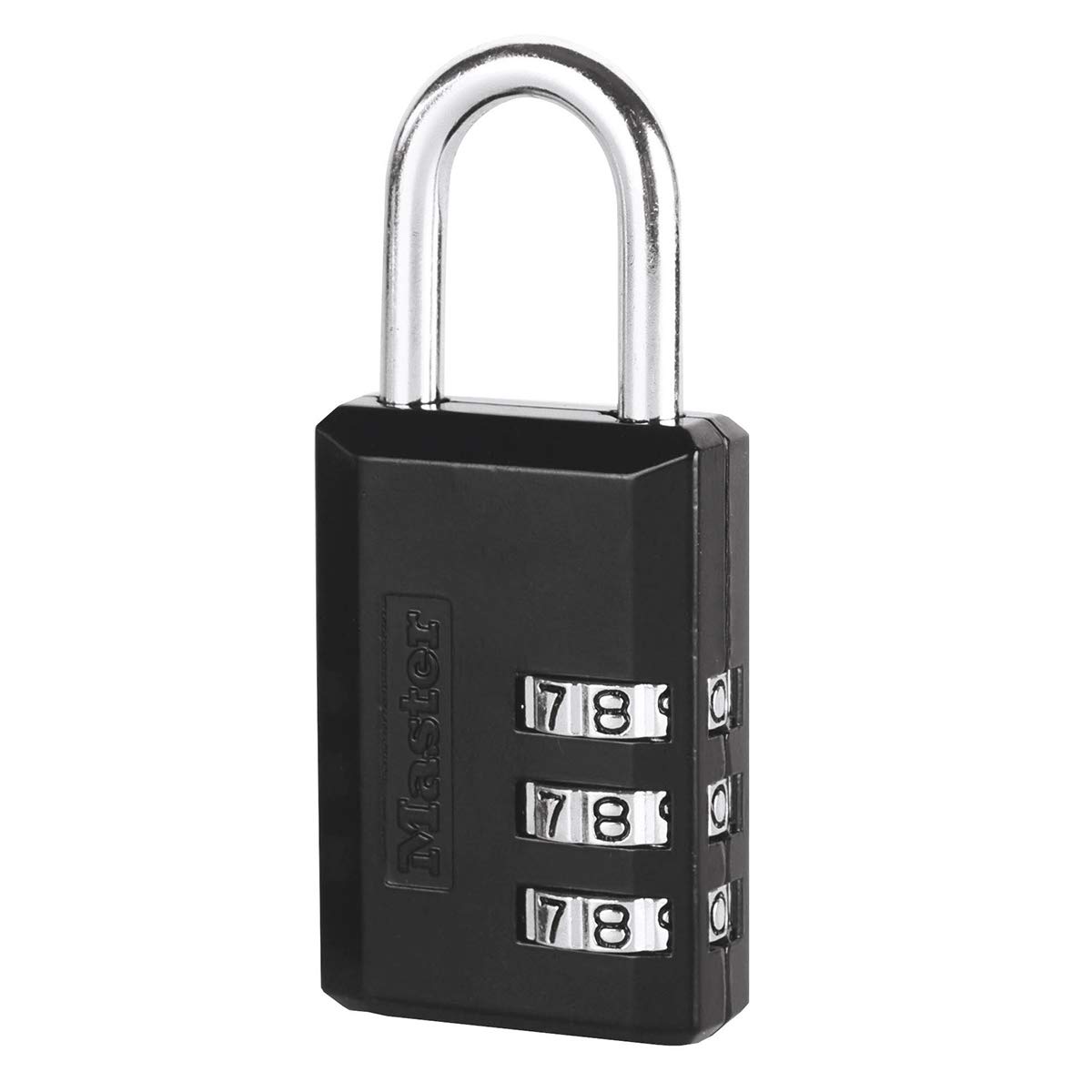 Master Lock 647EURD Combination Padlock with Zinc Body, Black, 7,4 x 3 x 1,2 cm