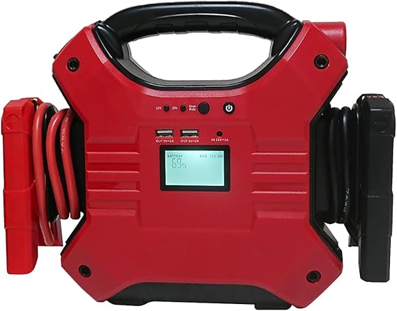 Amazon 自動車用 エンジンスターター ジャンプスターター バッテリー容量 300mah バッテリー 上がり対策 12v 24v対応 Dc電源内蔵 軽自動車 乗用車 トラック対応 Js01 ジャンプスターター 車 バイク