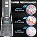Cordless Water Flosser for Teeth Cleaning-by B.WEISS- 4 Pressure Modes-Waterproof Design- Rechargeable Oral Irrigator with a Powerful Battery for Home&Travel (Silver&Black)