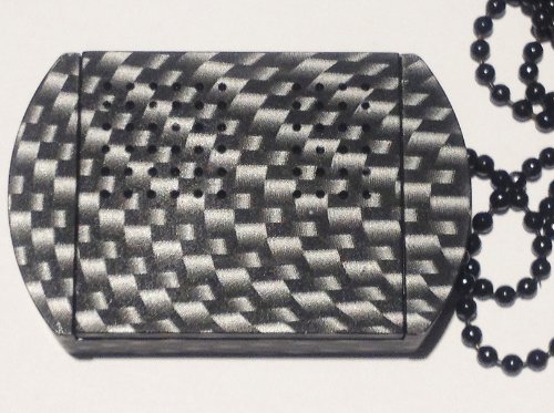 Carbon-Fiber-SilverBlack-Design-Original-Solid-Aluminum-DogTagPillBox-Pattern-by-use-of-HydrGraphics