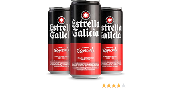 Cerveza Estrella Galicia Especial Pack de 10 latas de 33cl.