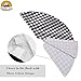 Vanteriam 48 Inches Christmas Tree Skirt Double Layers Black and White Plaid Buffalo for Xmas Holiday Tree Decorations
