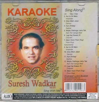 Suresh Wadkar Karaoke Sing Along Suresh Wadkar Hindi English Lyrics Booklet Inside Amazon Com Music karaoke sing along suresh wadkar hindi