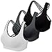 BRLIDO Sports Bra for Women Medium Support Cross-Back Fitness Yoga Bras