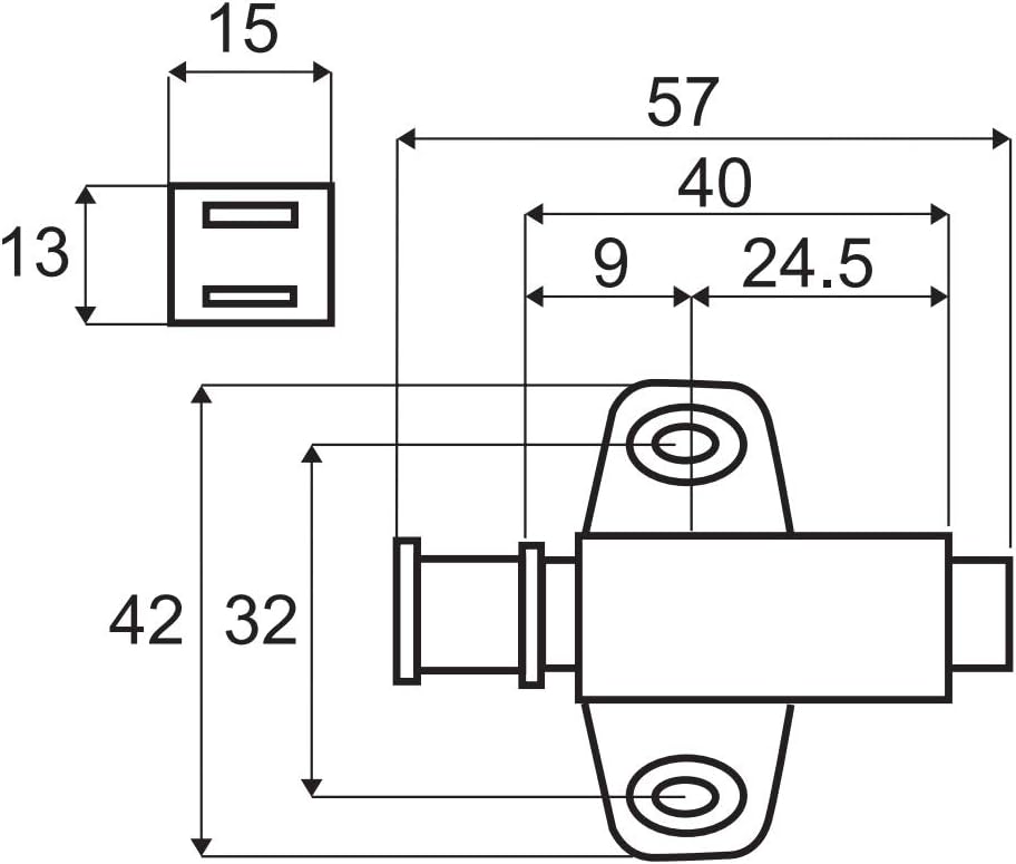 UMAXO® Push-to-Open Federschnäpper 2 Stück Möbel-Schnäpper rechteckig