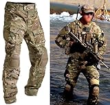 Men Army Military Equipment Airsoft Paintball Shooting BDU Pants Combat Gen3 Tactical Pants with Knee Pads Multicam MC