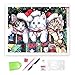 Diamond Painting Kits for Adults and Kids by Craftymint - Large Premium Full Drill 5D Diamond Art - Relax and Paint with Diamonds - Kit Includes All Tools and Accessories (Square, Holiday Kittens)