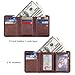 Augus Leather Wallet RFID Blocking Wallets for Men Trifold Money Clip Credit Card Holder