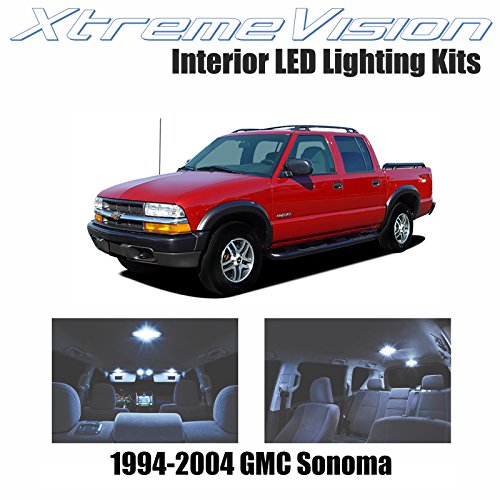 XtremeVision GMC Sonoma 1994-2004 (14 Pieces) Cool White Premium Interior LED Kit Package + Installation Tool