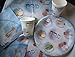 Passover Disposable Paper Plates, Cups and Napkins. Party Goods, 12 Settings Set for Seder Table Decoration.