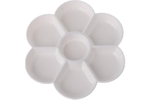 Cute Flower Paint Tray Palette 7 Well Round Flower Shape Paint for Watercolor Oil Craft Art Painting Painting for