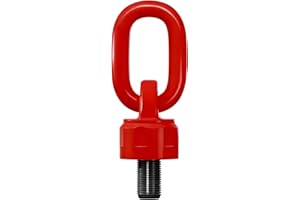 M8 x 20 Swivel Hoist Ring, Alloy Steel Material 360° Rotation Eye Bolt, Red 0.3-0.6 Ton Capacity Heavy Duty Lifting Ring for 