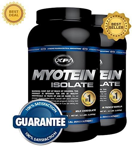 Myotein Isolate (Chocolate &amp; Vanilla) 2.2 Lbs Each - Whey Protein Isolate - The Best Whey Protein Isolate Protein Powder by XPI Supplements