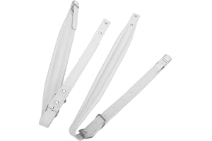 VGEBY1 Accordion Straps, Soft Adjustable Synthetic PU Accordion Shoulder Straps Set for 16-120 Bass Accordion(White)