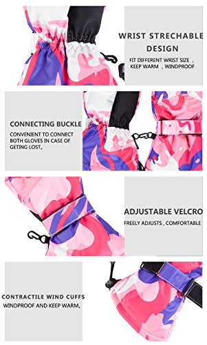 VECTOR Touchscreen Skiing Gloves Waterproof Windproof Thermal Warm Winter Snow Gloves Snowboarding Snowmobile Ski Gloves Women M - Thumbnail 5