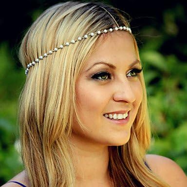SuSy Bohemian Pearl Head Chain Jewelry Forehead Dance Headband, hair accessories, hair jewelry