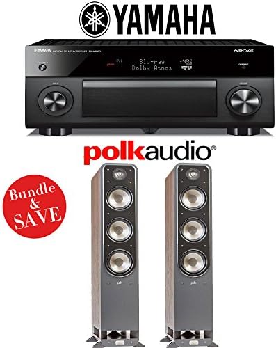 Yamaha RX-A3060BL AVENTAGE 11.2-Channel Network A/V Receiver + (1) Pair of Polk Audio Signature S60 Floorstanding Loudspeakers (Walnut) - Bundle