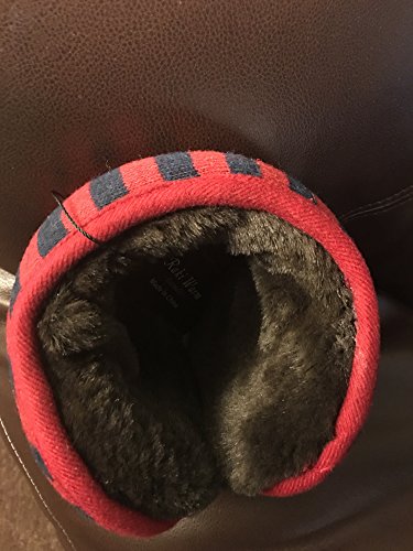 Earmuffs Warmers Men Women Soft Thick Comfortable Cold Protection With Scarf (Red and Blue Stripes)