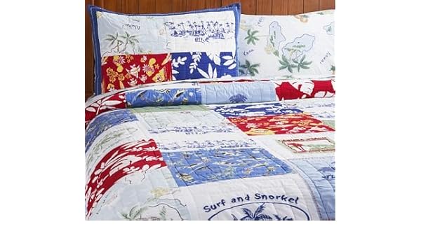 Amazon Com Pottery Barn Kids Blue Island Patchwork Quilted