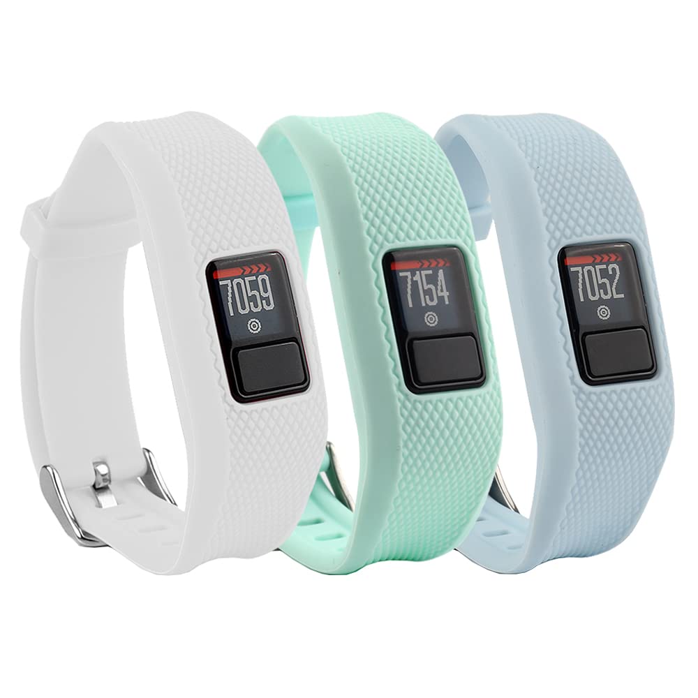 Honecumi Compatible with Garmin Vivofit 3/JR 2 Straps - Soft Silicone Wristband Accessories for Men, Women & Kids