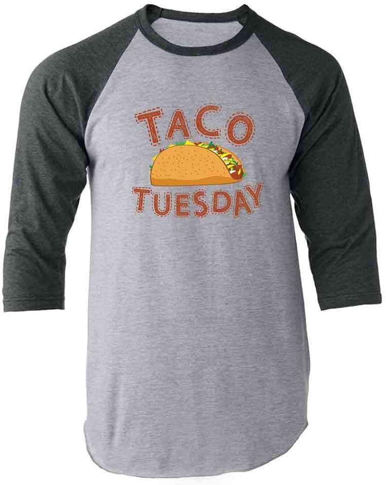 Taco Tuesday Funny Meme Mexican Food Pun Bell Raglan Baseball Tee Shirt