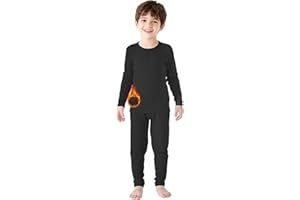 Zando Toddler Thermal Underwear Set for Kids - Winter Base Layer Long Johns for Boys Girls Long Underwear for Skiing 2-6T