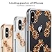 Coolwee for iPhone Xs Max Case Rose Gold Pineapple Floral Case for Women Girl Men Foil Clear Design Shiny Glitter Hard Back Case with Soft TPU Bumper Cover for Apple XS Max 6.5 inch Pineapple