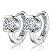 Tmrow Women 925 Sterling Silver Earrings Fashion Small Women Fine Jewelry Angel Kiss Luxury Crystal Earrings