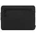 Incase Compact Laptop Sleeve with Flight Nylon - 16-inch MacBook/Laptop & iPad/Tablet Sleeve - Faux Fur Lining, Lightweight, Durable, Weather Resistant, Slip Pocket for Accessories - Black