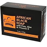 Nubian Heritage African Soap with Shea Butter Oats and Aloe Deep Cleansing, 5 oz., Black (pack of 3)