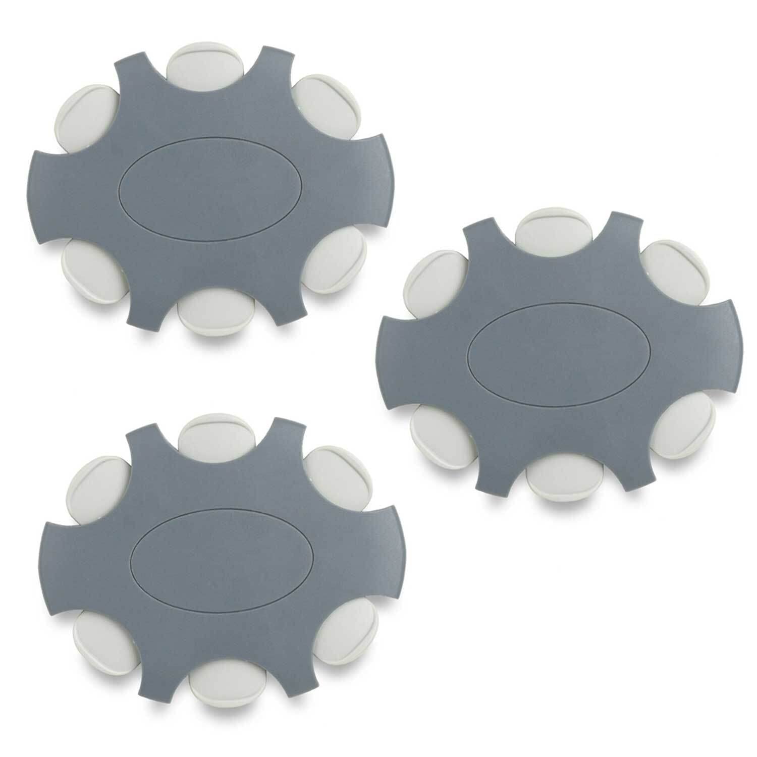 JB White 18 Pieces ProWax Wax Guards for Hearing aids Suitable for Oticon and Bernafon Speakers, 3X Dispenser disks with 6 Tools and 6 Filters, Gray