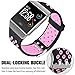 SKYLET for Fitbit Ionic Bands, 3 Pack Soft Breathable Accessories Wristbands Fitbit Ionic Bracelet Buckle (No Tracker)[3PC: Black-Blue&Black-Purple&Black-Pink]