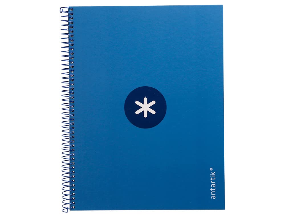 Antartik Liderpapel Spiral Notebook A4 Micro Cover Lined 80h 90g Horizontal 1 Band 4 Drills Dark Blue