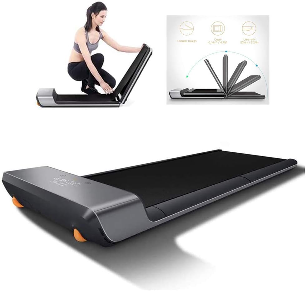 Wenyu Folding Treadmill for Home, Electric Walking Pad, Treadmill with Noise Free and Free Installation, Footstep Induction Speed Control for Home,Office,Under Desk 0-6KM/h