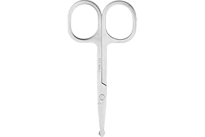 MAGITOCH Stainless Steel Hair Grooming and Trimming Scissors Set,Facial Hair Small Grooming Scissors For Men Women Eyebrow, Nose Hair, Mustache, Beard, Eyelashes (Silver-（B）)