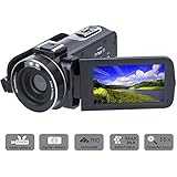 Video Camera Camcorder SOSUN HD 1080P 24.0MP 3.0 Inch LCD 270 Degrees Rotatable Screen 16X Digital Zoom Camera Recorder and 2 Batteries(301S-Plus)