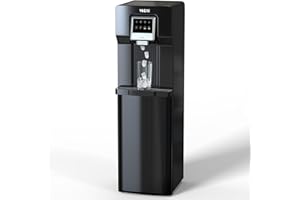 VECYS Bottom Loading Water Cooler with Ice Maker, Cold Water Supply with 18LBS Daily Ice Making, Compatible with 3 or 5 Gallon Bottles, Ideal for Home and Office (No Hot Water)