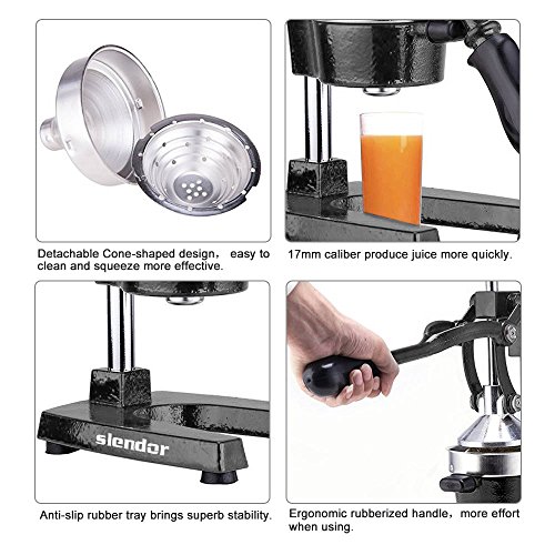 image for Slendor Commercial Citrus Juicer Orange Manual Juice Squeezer Heavy Du