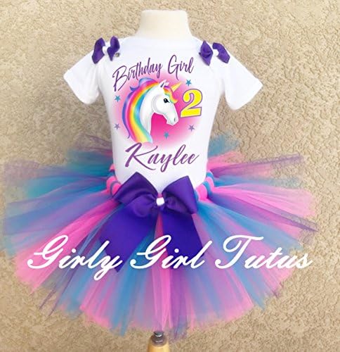 Personalized Unicorn Birthday Tutu Outfit Set