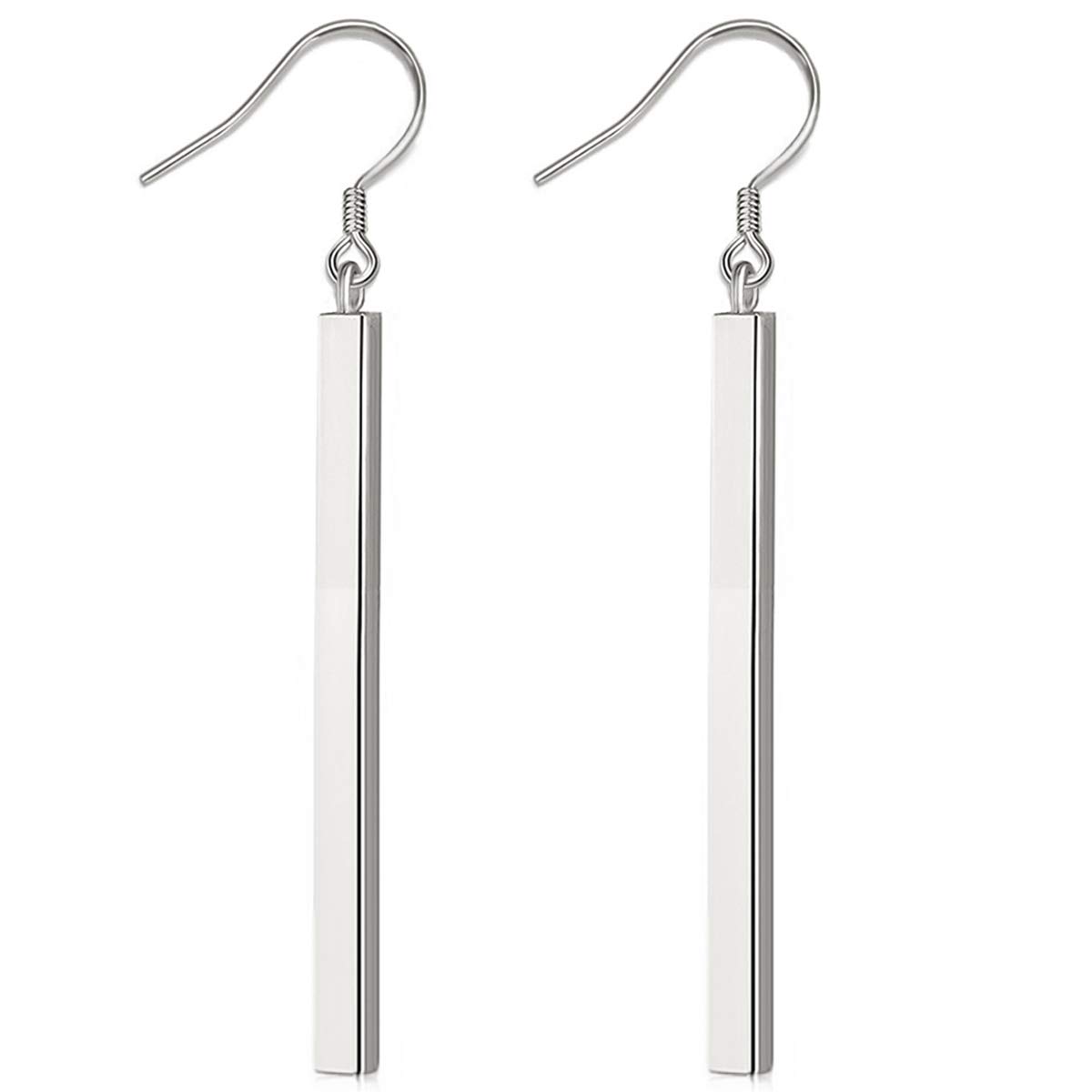 Suyi Minimalist Dainty Bar Stud Earrings Long Drop Dangle Earrings for Women, Metal