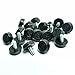 Screw On Furniture Glide Leveling Foot Adjuster for Furniture Legs 6mmx18mmx15mm 20 Pcs