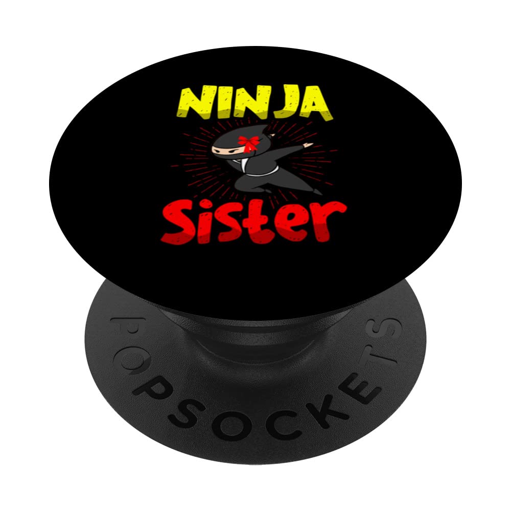 Ninja Sister Japanese Mercenary Shinobi Kunai Shuriken PopSockets Swappable PopGrip