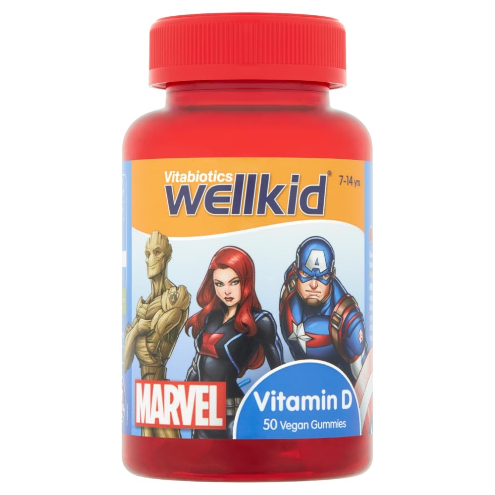 Vitamin D for kids, Chewable Vegan Gummies, Wellkid Marvel