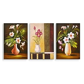Canvas Wall Art Abstract Watercolor Vases...