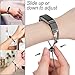 Wearlizer Compatible with Alta and Alta hr Bands for Women Bracelet Metal Silver Rose Gold Black Pink Metal Replacement Wrist Band Accessories Straps Bangle (Black)