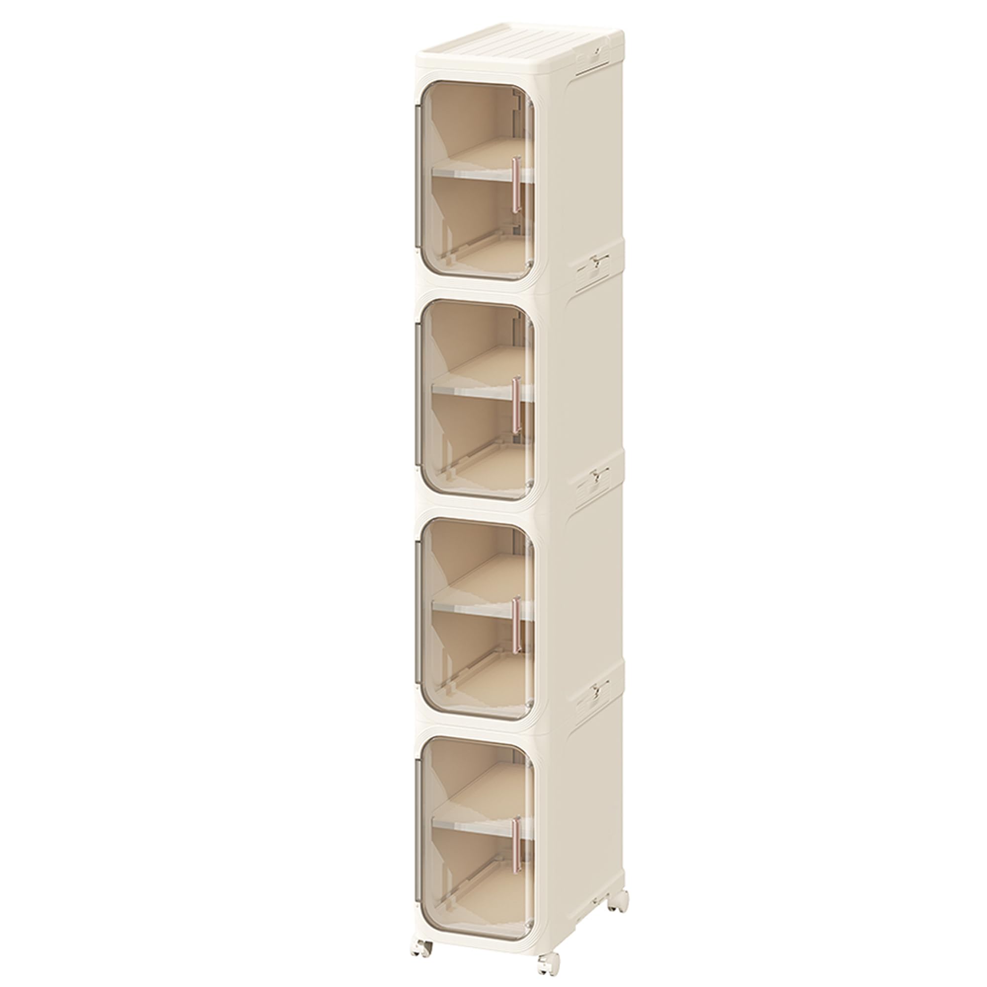 Photo 1 of *UNTESTED*
Tinaforld Tall Narrow Storage Cabinet, Silm Bathroom Organizers with Wheels, Golden Handle, Anti-Tip Storage Cabinet with Adjustable Shelves for Kitchen, Laundry(4tier-Cream)