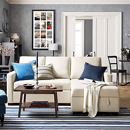 12 Opening 4x6 Black Collage Picture Frames Set of 2, Multiple Frames